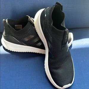 Adidas Black Sneakers with Breathable Mesh and Streamlined Design